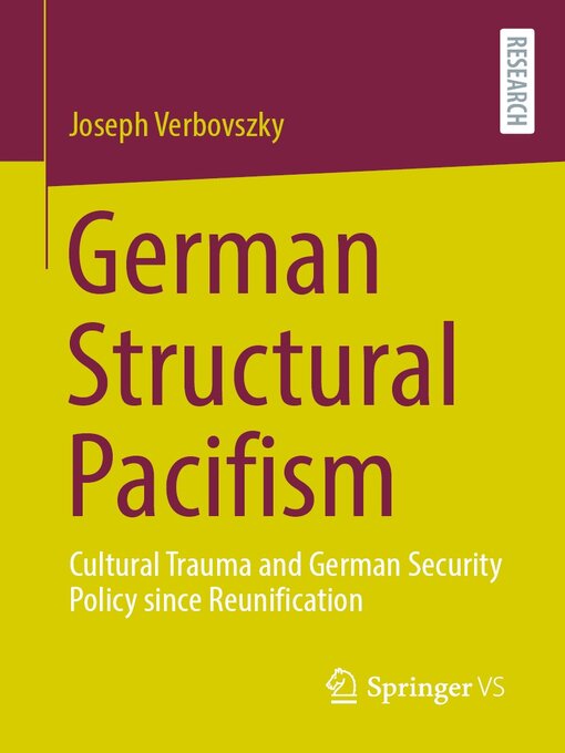 Title details for German Structural Pacifism by Joseph Verbovszky - Wait list